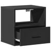 vidaXL Wall-mounted Bedside Cabinet Black 40x31x39.5 cm