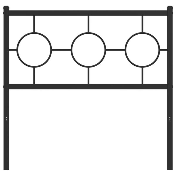 vidaXL Metal Replace Headboard Black 90 cm