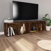 vidaXL Book Cabinet/TV Cabinet Smoked Oak 36x30x143 cm Engineered Wood