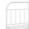 vidaXL Metal Bed Frame without Mattress with Headboard White 183x213cm