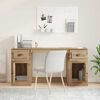 vidaXL Desk with Cabinet with Drawer Artisan Oak 154.5 x 50 x 75 cm