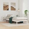 vidaXL Bed Frame with Headboard White 90 x 200 cm Solid Pine Wood