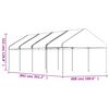 vidaXL Gazebo with Roof White 8.92x4.08x3.22 m Polyethylene