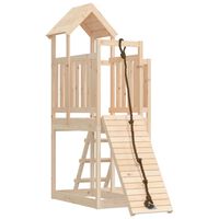 vidaXL Playhouse with Climbing Wall Solid Wood Pine