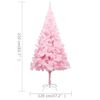 vidaXL Artificial Pre-lit Christmas Tree with Ball Set Pink 210 cm PVC