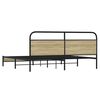 vidaXL Metal Bed Frame without Mattress Sonoma Oak 193x203 cm