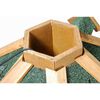 dobar Hexagonal Bird House Natural and Green