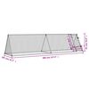 vidaXL Chicken Cage Silver 400x105x91 cm Galvanised Steel