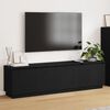 vidaXL TV cabinet with LED Black oak 180 x 38 x 49 cm Engineered Wood