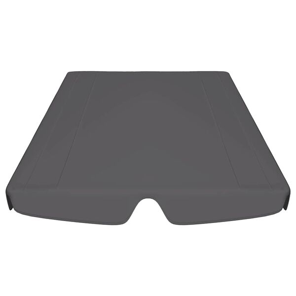 vidaXL Replacement Canopy for Garden Swing Anthracite 188/168x145/110cm