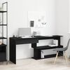 vidaXL Desk Black Oak 200 x 50 x 76 cm Engineered Wood