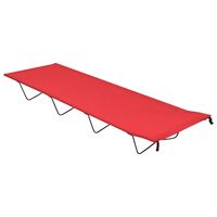 vidaXL Camping Bed 180x60x19 cm Oxford Fabric and Steel Red