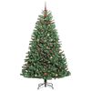vidaXL Artificial Hinged Christmas Tree Green 300 cm PVC and Metal