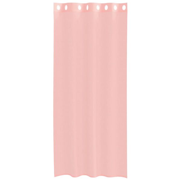 vidaXL Voile Curtains with Grommets 2 pcs Pink 140x245 cm