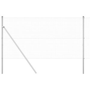 vidaXL Welded Wire Fence Ground Fix 10 x 1 m Galvanised Steel Silver