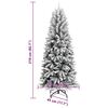 vidaXL Artificial Christmas Tree with 300 LEDs with Stand White 210 cm