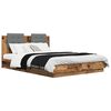 vidaXL Bed Frame with Headboard Old Wood 150 x 200 cm Engineered Wood