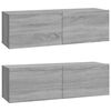 vidaXL 3 Piece TV Cabinet Set Grey Sonoma Engineered Wood