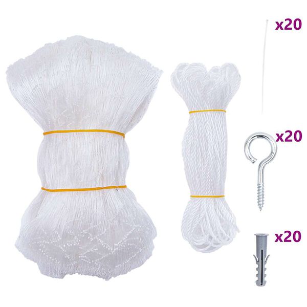 vidaXL Cat Net Transparent 3x2 m Nylon