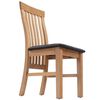 vidaXL Dining Chairs 2 pcs Solid Oak Wood and Faux Leather