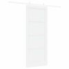 vidaXL Sliding Door White 83 x 202 cm Solid Pine Wood