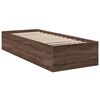 vidaXL Bed Frame without Mattress Brown Oak 100x200 cm