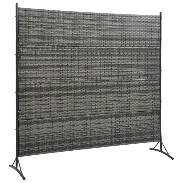 vidaXL Room Divider Poly Rattan Anthracite 175x180 cm