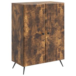 vidaXL Sideboard Smoked Oak 66 x 34.5 x 90 cm Engineered Wood