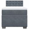 vidaXL Box Spring Bed with Mattress Dark Grey 100x200 cm Velvet