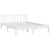 vidaXL Bed Frame without Mattress White Solid Wood 120x200 cm