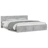 vidaXL Bed Frame with LED without Mattress Concrete Grey 200x200 cm