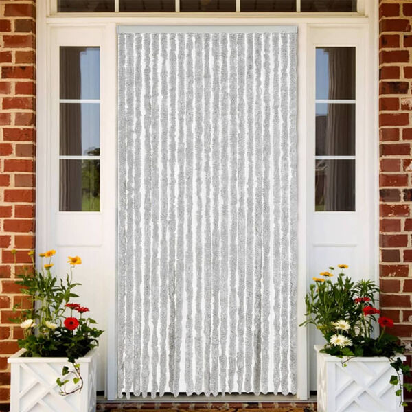 vidaXL Fly Curtain Grey 90x220 cm Chenille