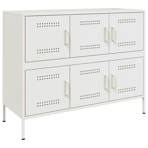 vidaXL Sideboard White 100.5x39x79 cm Steel