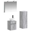 vidaXL Bathroom Furniture Set 4 pcs Grey Sonoma