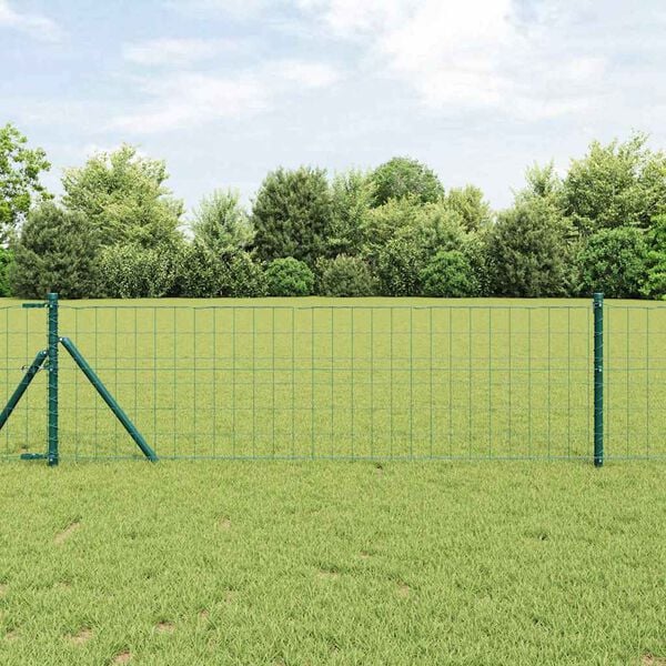 vidaXL Euro Fence Green 0.4 x 10 m PVC-coated iron