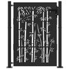 vidaXL Garden Gate 100x150 cm Corten Steel Bamboo Design