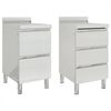 vidaXL Commercial Kitchen Cabinets 2 pcs 50x60x96 cm Stainless Steel