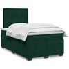 vidaXL Box Spring Bed with Mattress Dark Green 120x200 cm Velvet