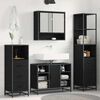 vidaXL Bathroom Furniture Set 4 pcs Black Oak Engineered Wood