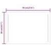 vidaXL LED Bathroom Mirror 50x70 cm