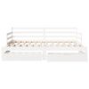 vidaXL Daybed with Trundle and Drawers without Mattress White 90x190 cm Single