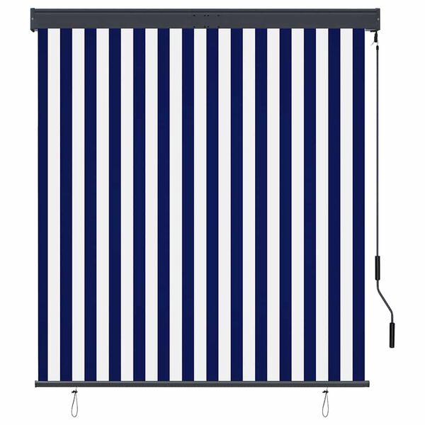 vidaXL Outdoor Roller Blind 140x250 cm Blue and White