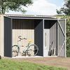 vidaXL Garden Firewood Shed Anthracite 245x98x159 cm Galvanised Steel
