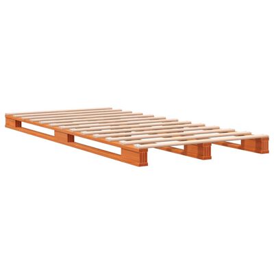 vidaXL Pallet Bed Wax Brown 90x200 cm Solid Wood Pine