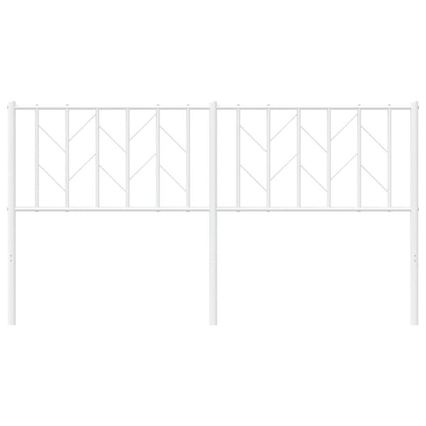 vidaXL Metal Replace Headboard White 160 cm