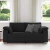 vidaXL Sofa Black 180 x 77 x 82 cm Fabric