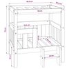 vidaXL Dog Bed 65.5x50.5x70 cm Solid Wood Pine