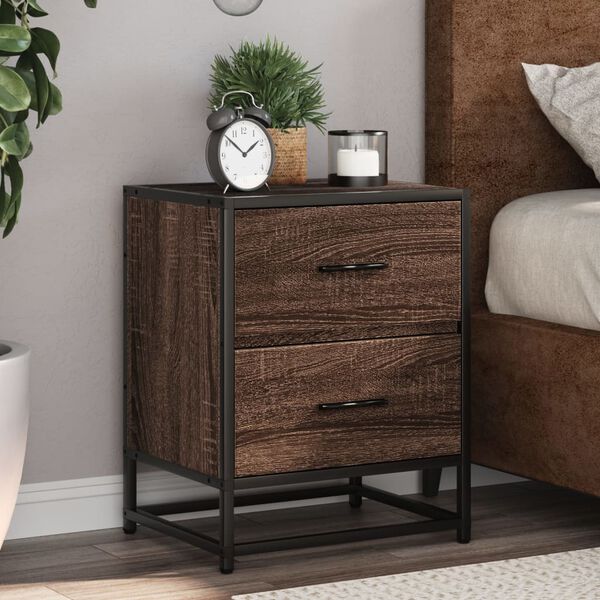 vidaXL Bedside Cabinets 2 pcs Brown Oak 40x31x50 cm Engineered Wood