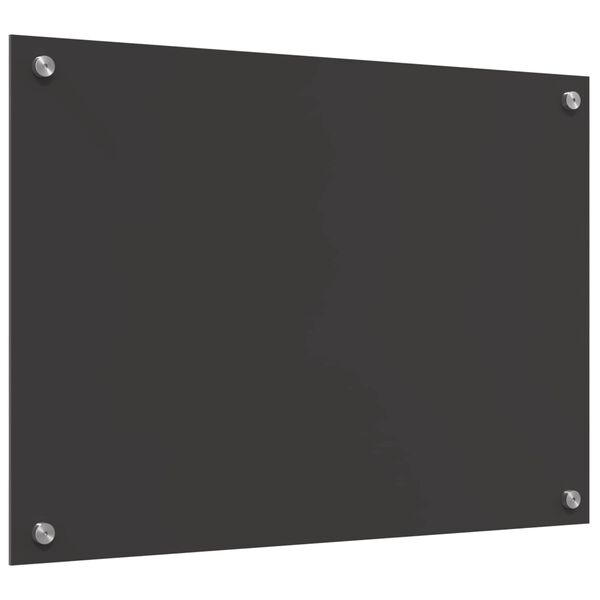 vidaXL Kitchen Backsplash Dark grey 70 x 50 x 0.6 cm Tempered Glass
