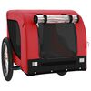 vidaXL Pet Bike Trailer Red and Black Oxford Fabric and Iron